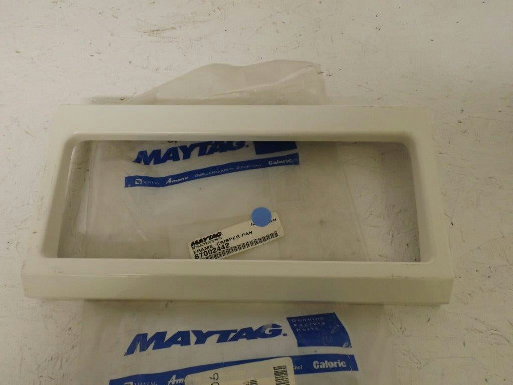 MAYTAG WHIRLPOOL REFRIGERATOR 67002442 CRISPER PAN FRAME NEW MAYTAG WHIRLPOOL REFRIGERATOR 67002442 CRISPER PAN FRAME NEW